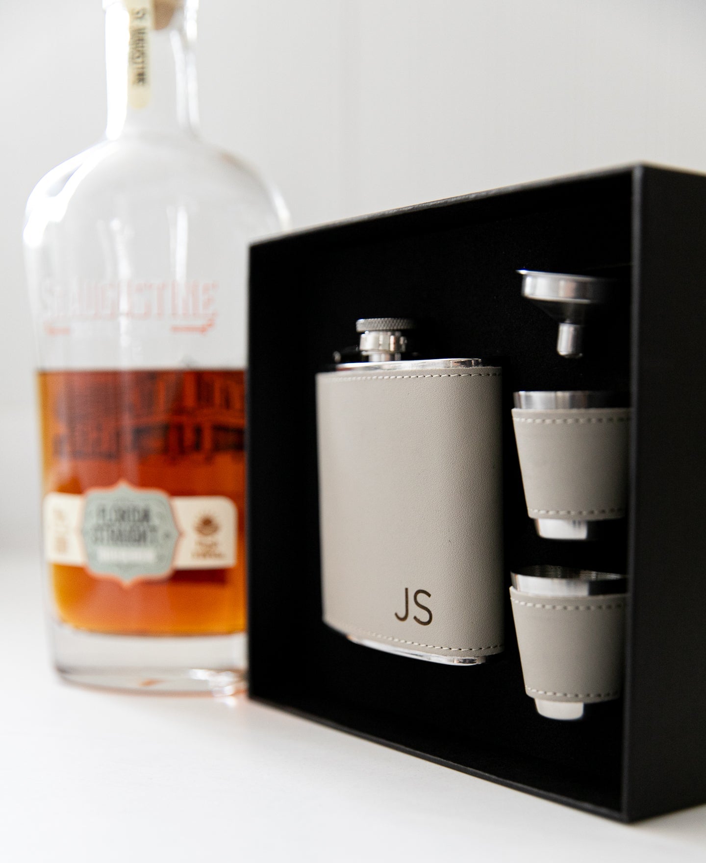 Monogram Flask Gift Set